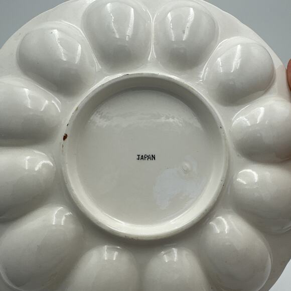 Vintage 1950's Chick Deviled Egg Cheese Platter With Salt Pepper Shakers - Picture 7 of 8